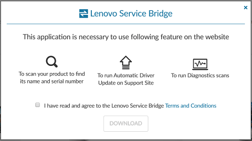 use Lenovo Service Bridge to find your laptop model