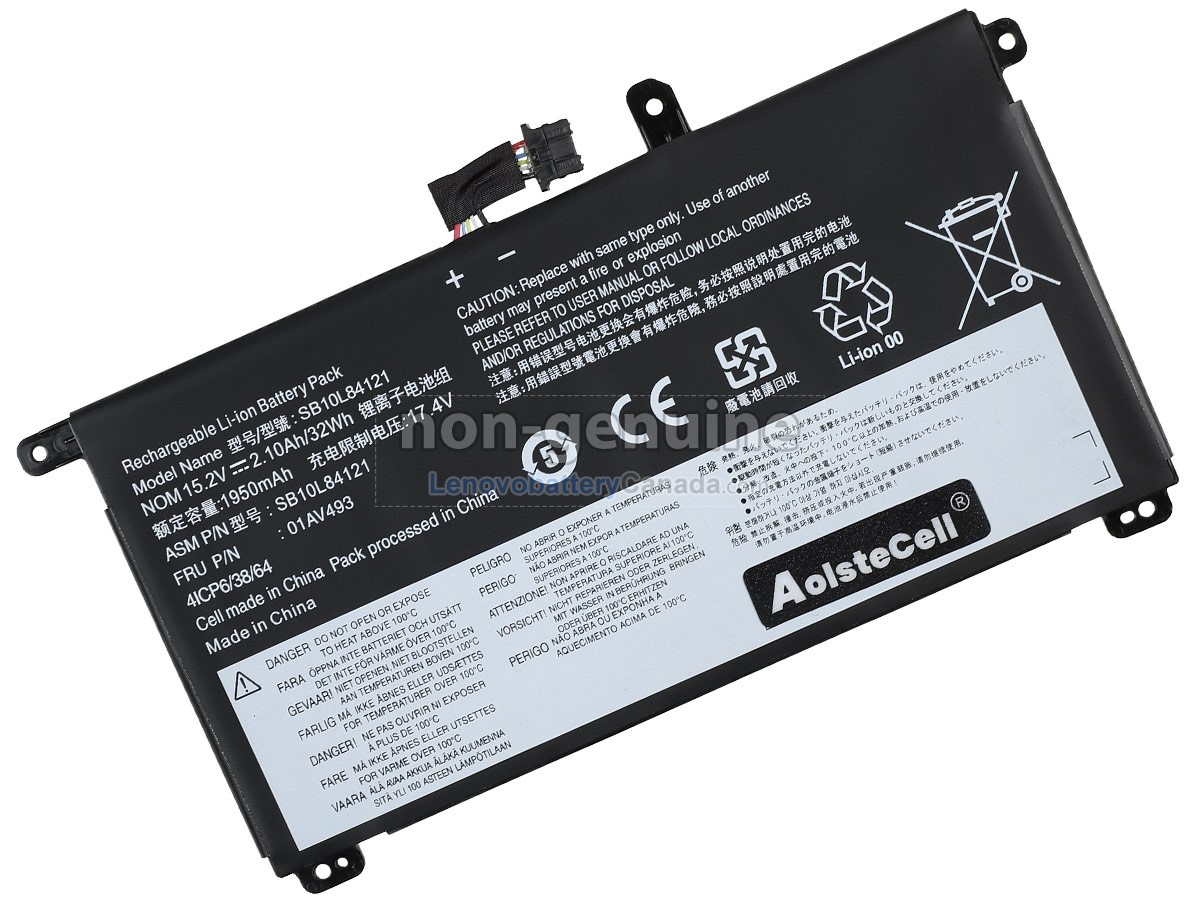 Replacement battery for Lenovo ThinkPad T570 20H9001G
