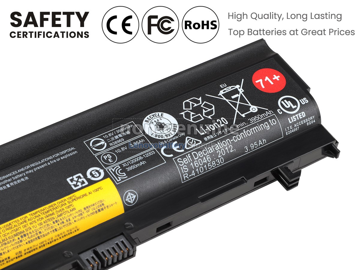 Replacement battery for Lenovo SB10H45071