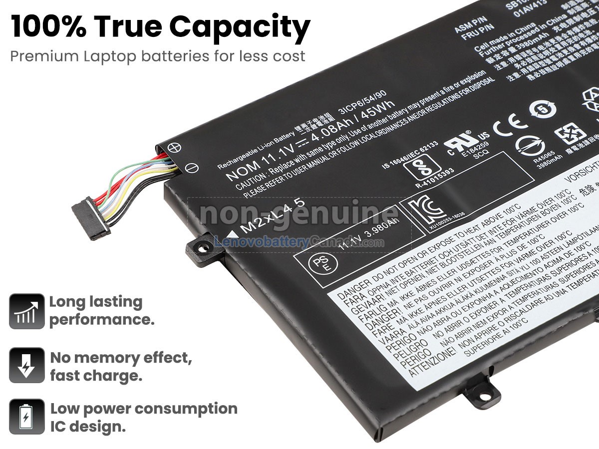 Replacement battery for Lenovo SB10K97570