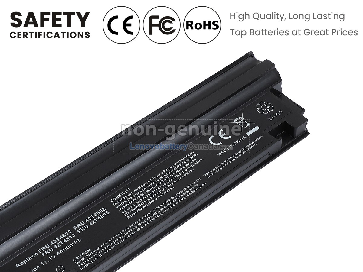 Replacement battery for Lenovo 42T4806
