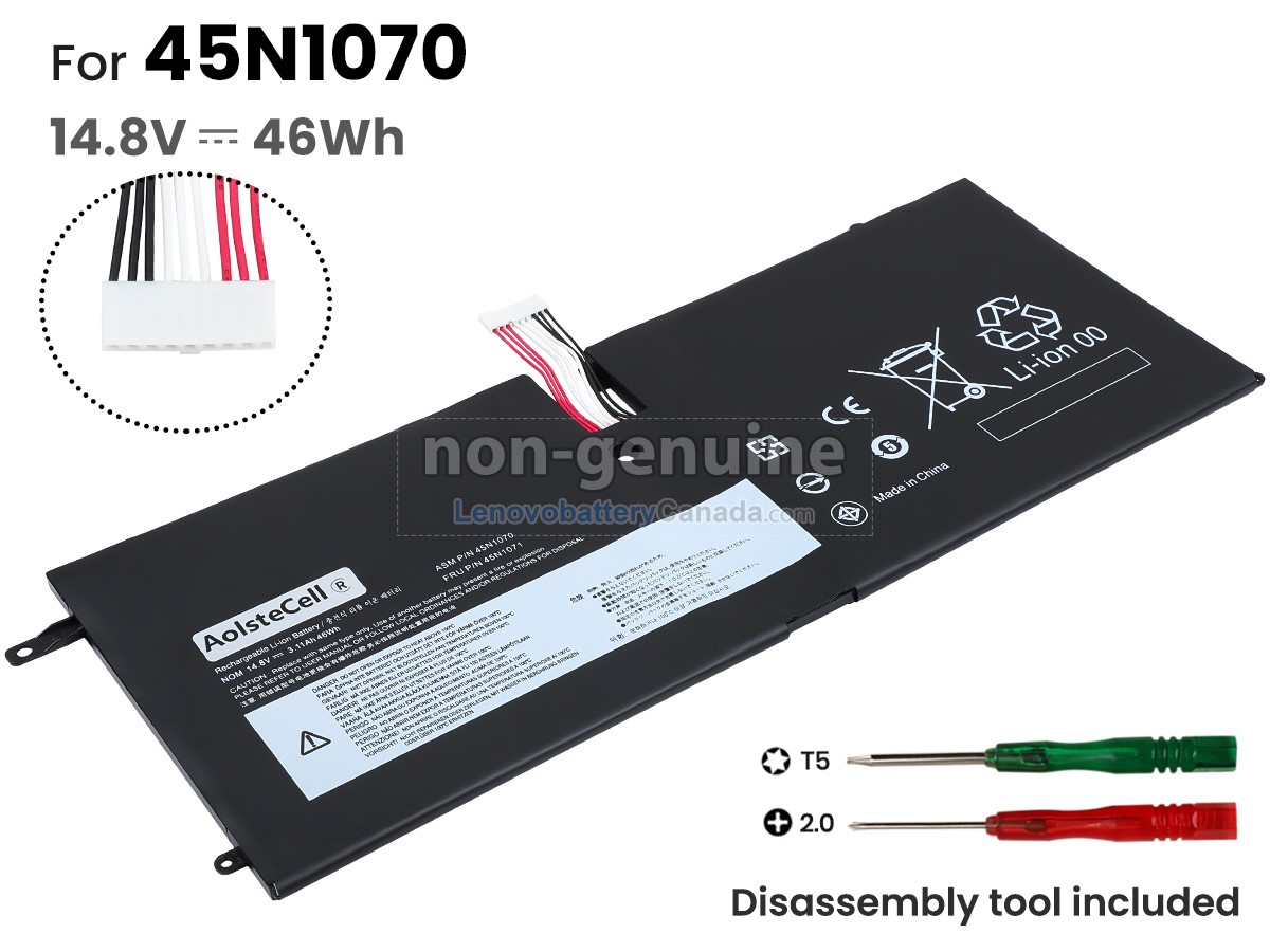 Replacement battery for Lenovo 45N1070