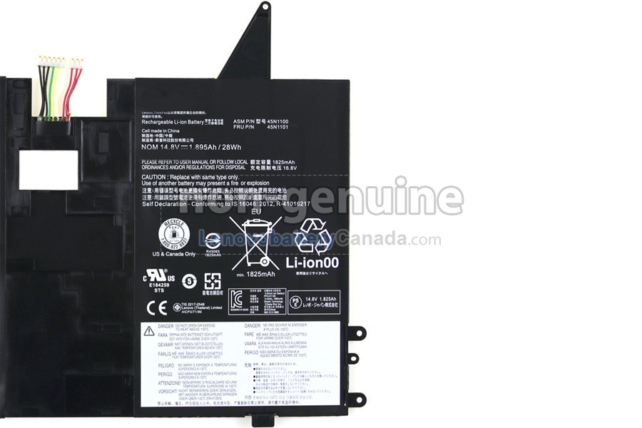 Replacement battery for Lenovo ThinkPad X1 HELIX Tablet