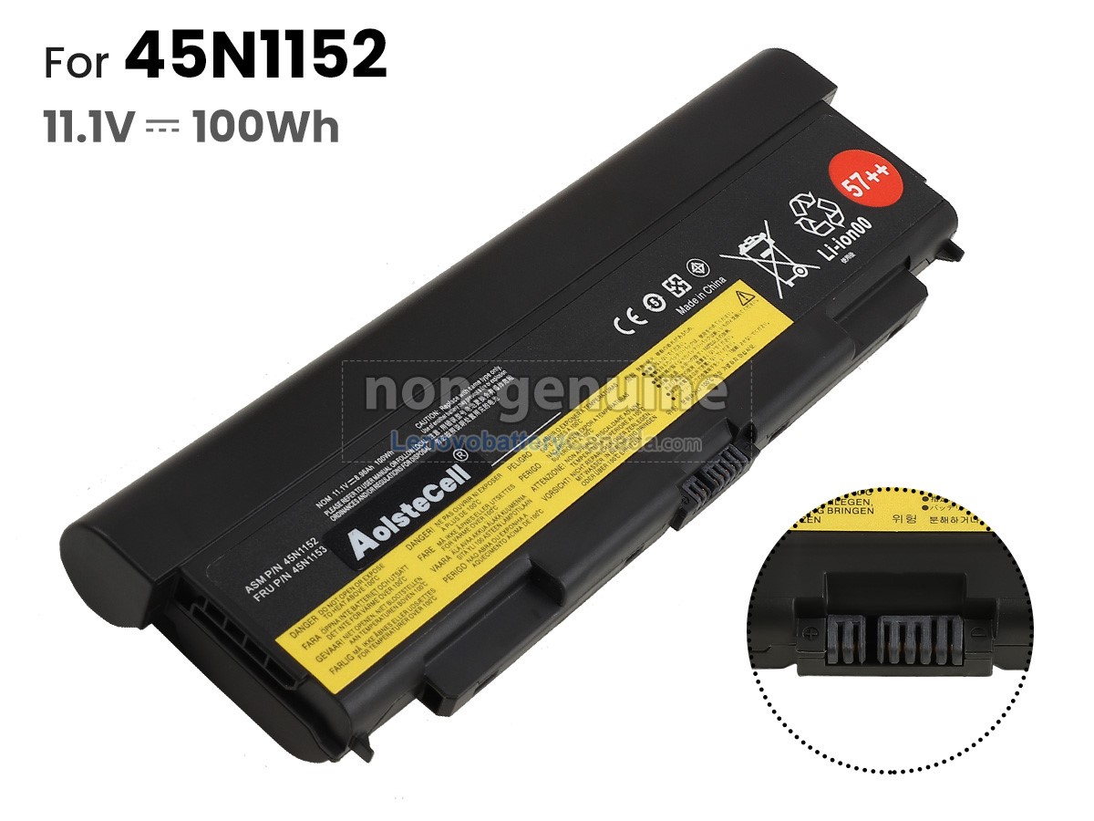 Replacement battery for Lenovo 45N1160