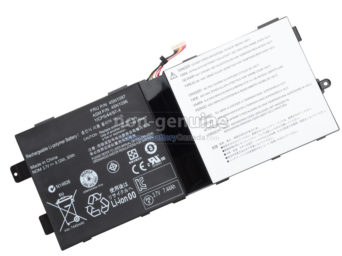 Replacement battery for Lenovo 45N1720