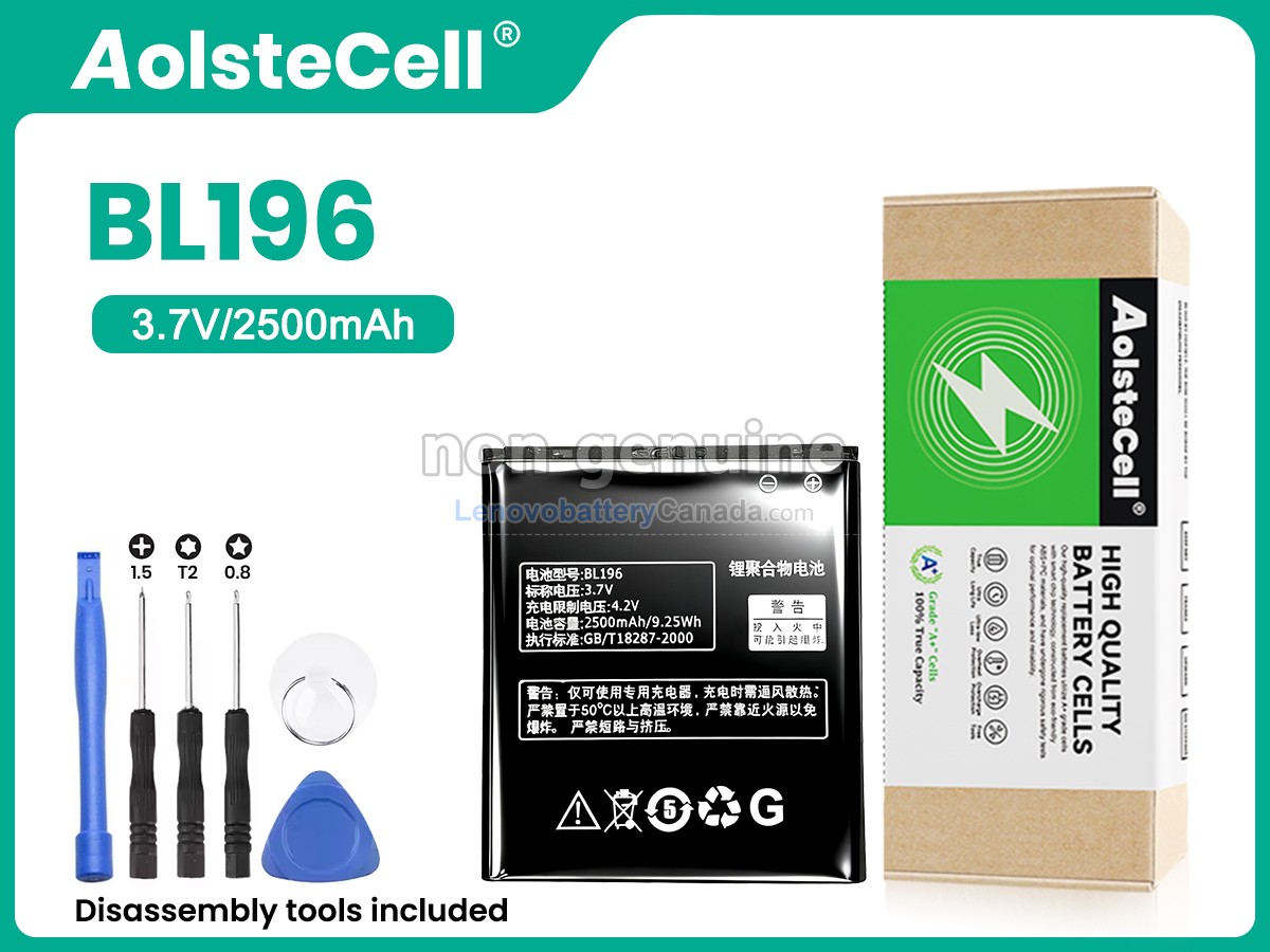 Replacement battery for Lenovo BL196