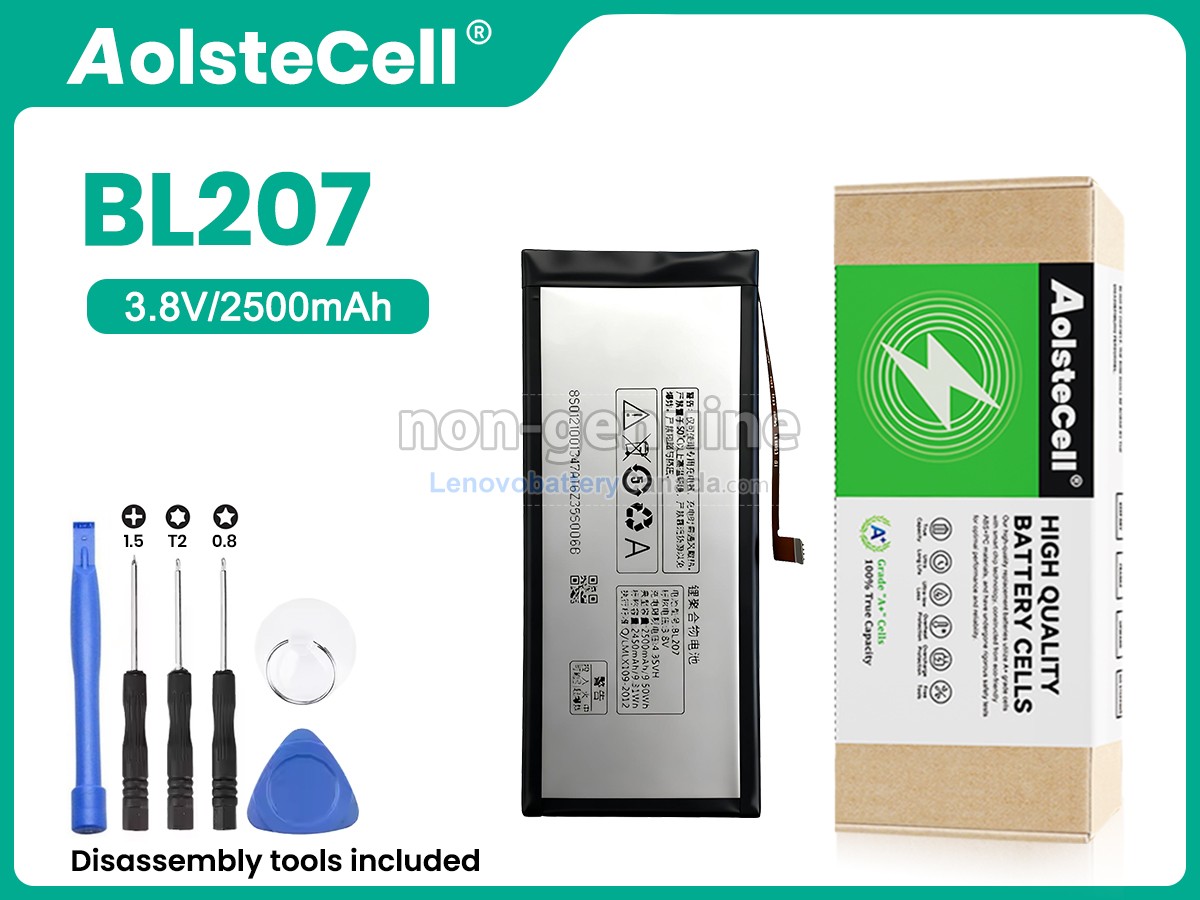 Replacement battery for Lenovo BL207