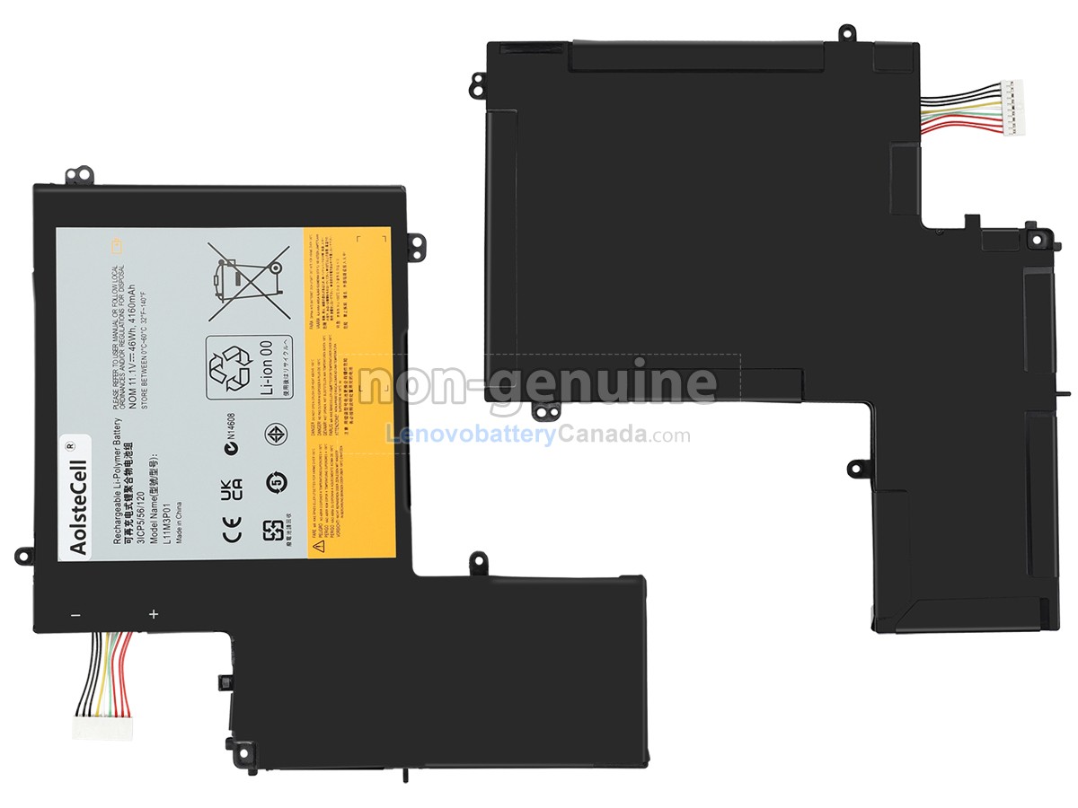Replacement battery for Lenovo L11M3P01(3ICP5/56/120)