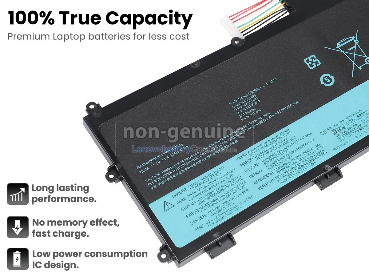 Replacement battery for Lenovo 45N11151