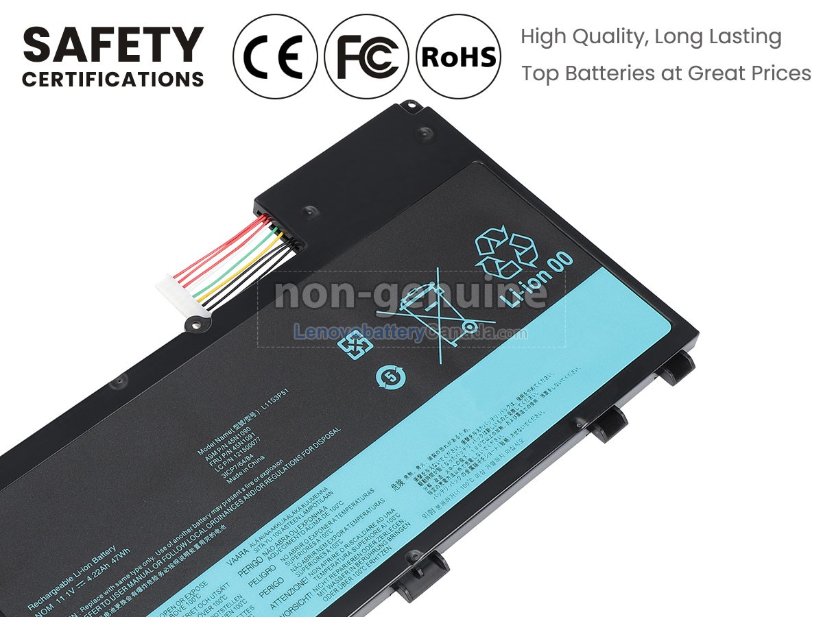 Replacement battery for Lenovo 45N11151