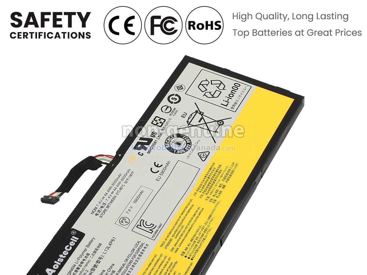 Replacement battery for Lenovo L13L4P61(2ICP3/86/94-2)