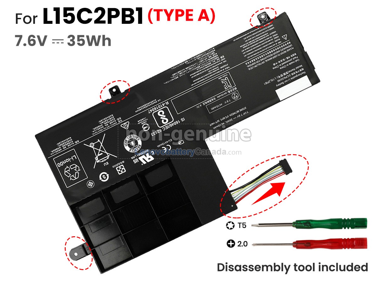 Replacement battery for Lenovo YOGA 510-14ISK