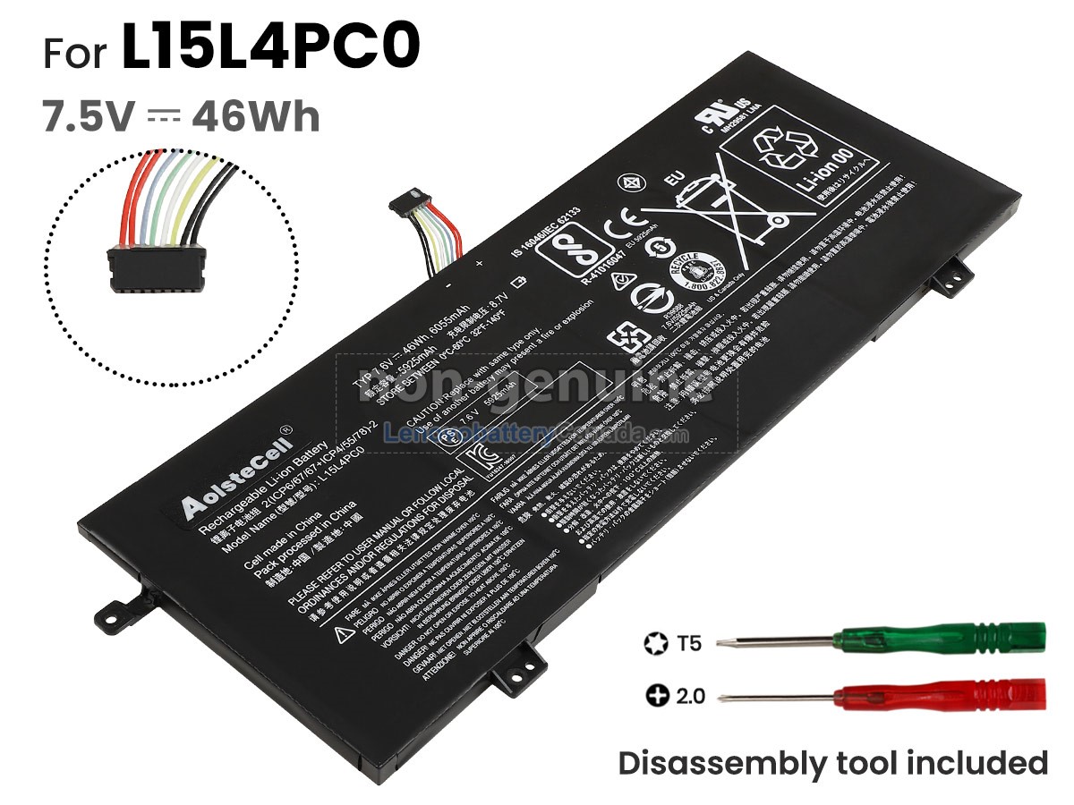 Replacement battery for Lenovo L15M6PC0