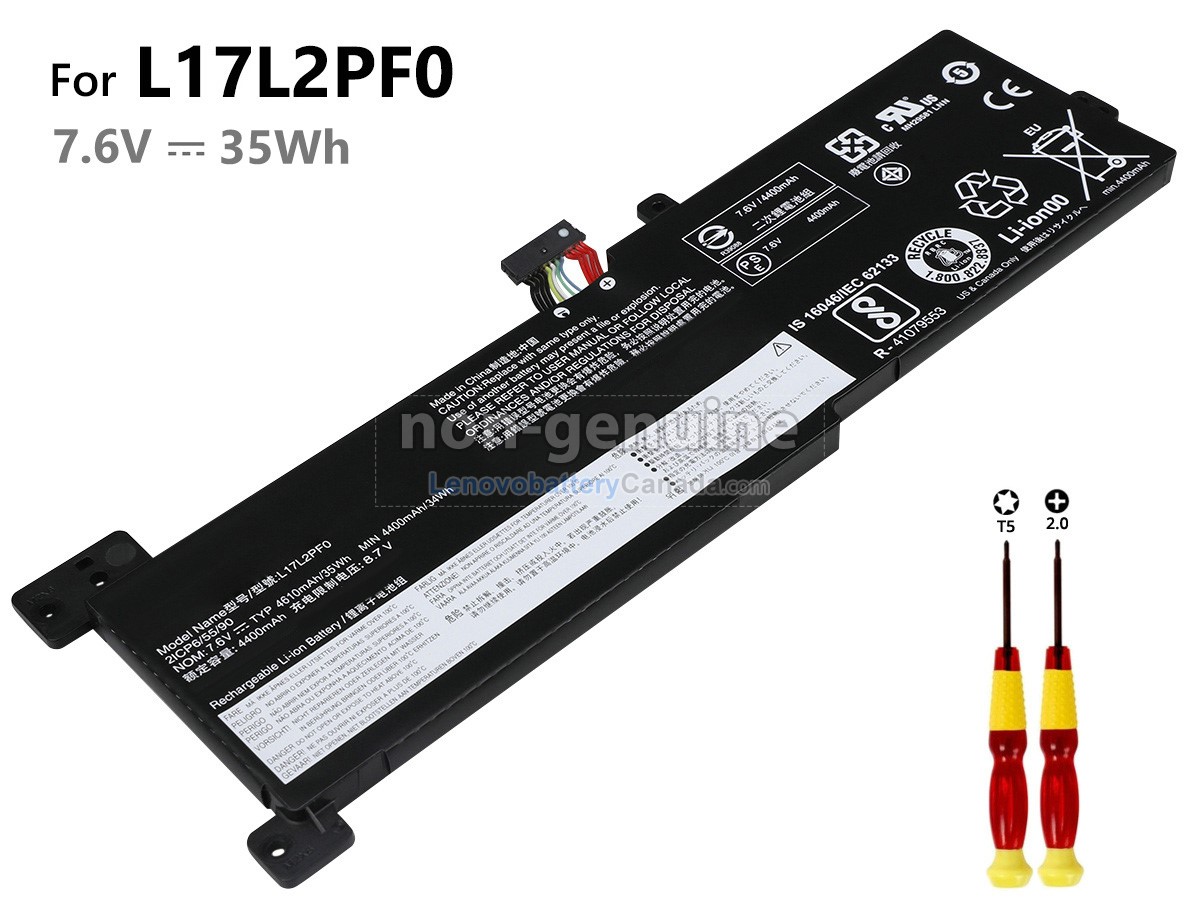 Replacement battery for Lenovo 5B10Q62138