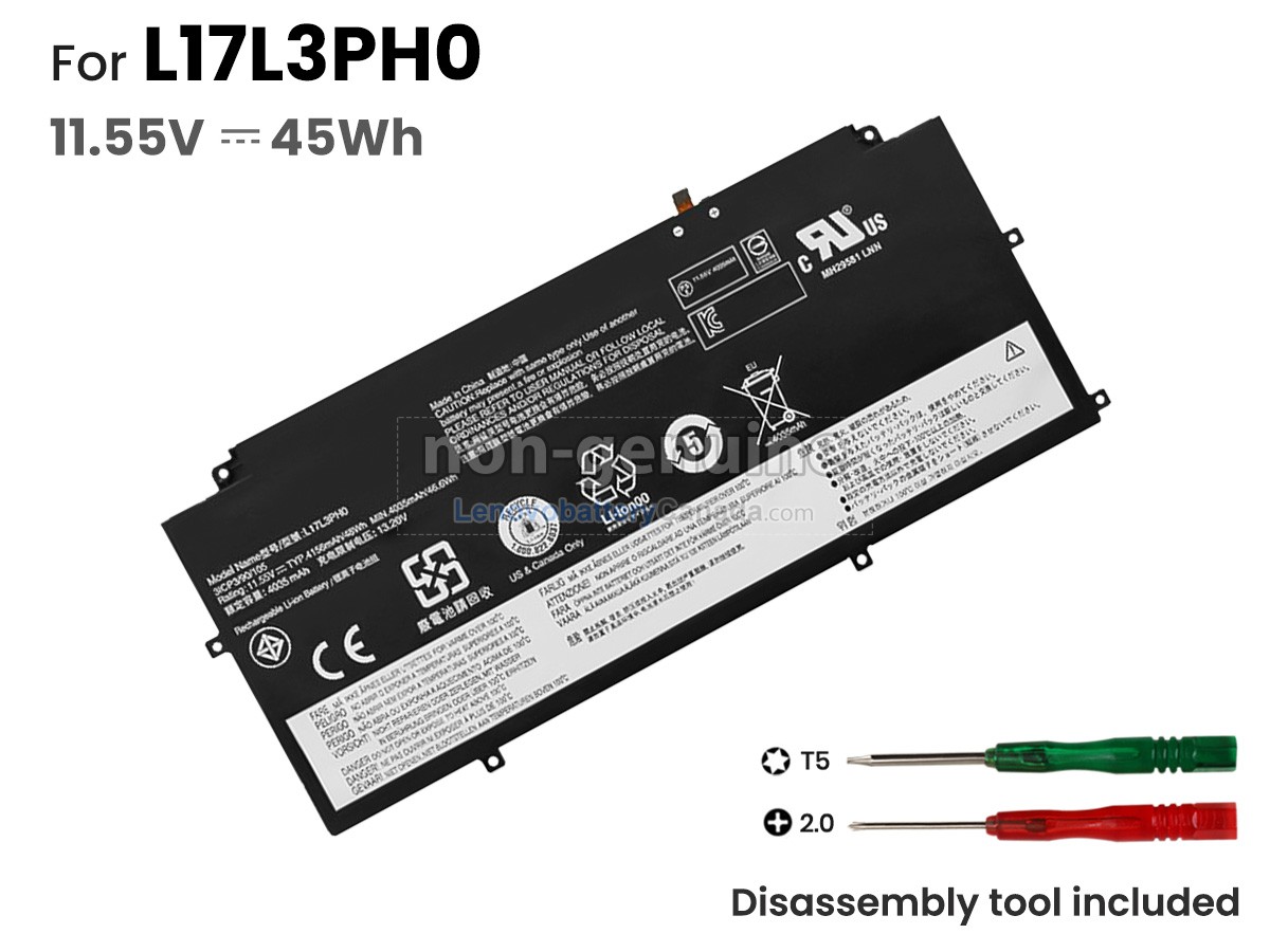 Replacement battery for Lenovo 5B10Q41210