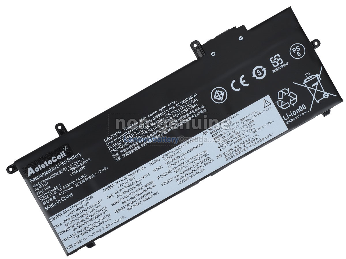 Replacement battery for Lenovo 01AV471