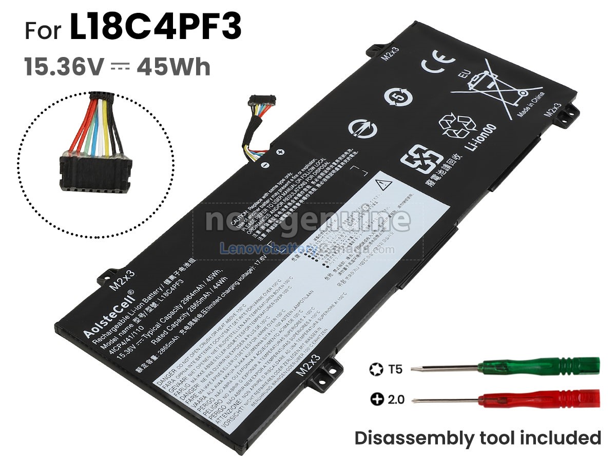 Replacement battery for Lenovo L18M4PF4