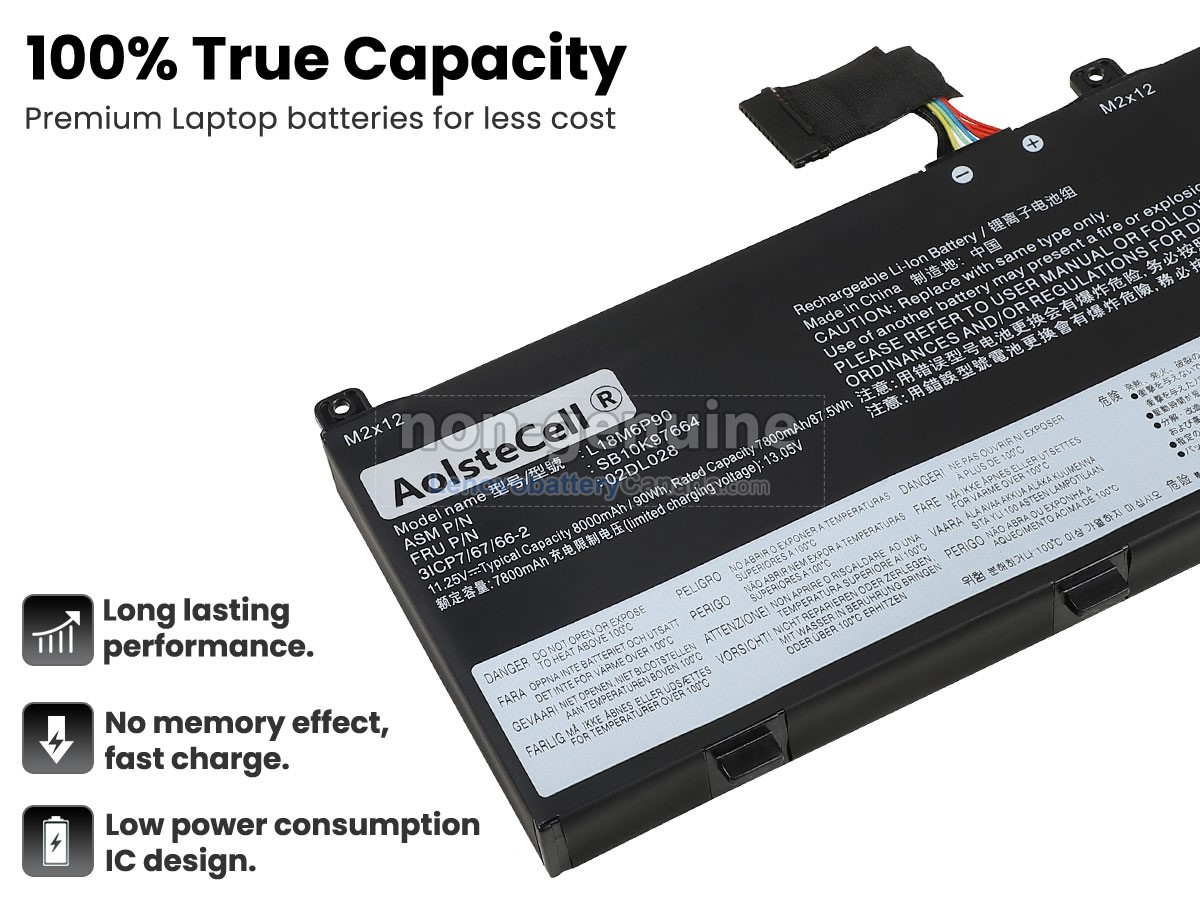 Replacement battery for Lenovo ThinkPad P53-20QN0006MH