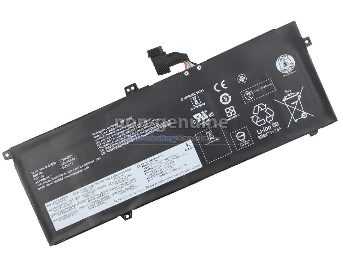 Replacement battery for Lenovo 20NL000GGB