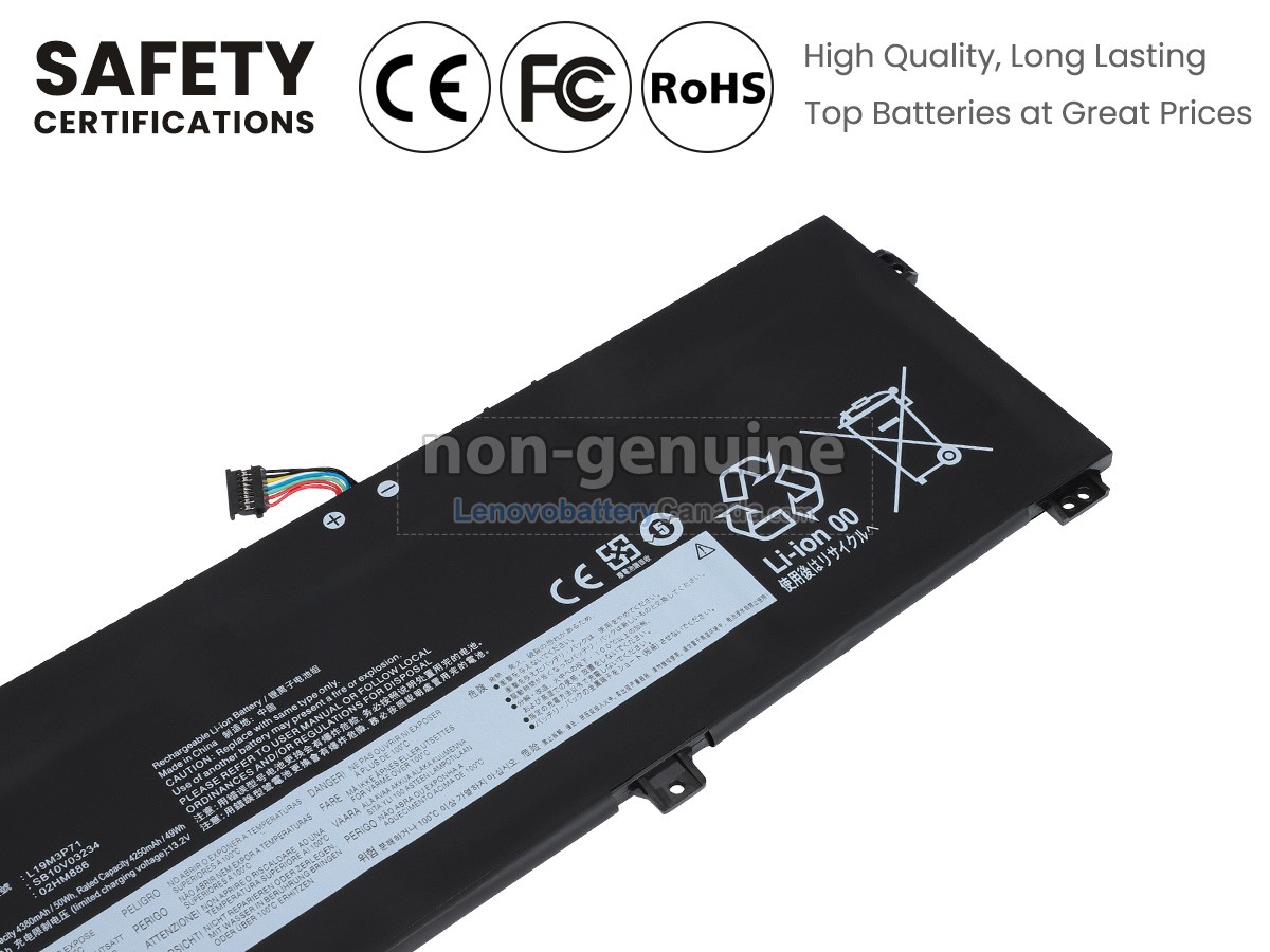 Replacement battery for Lenovo L19M3P71(3ICP5/79/73)