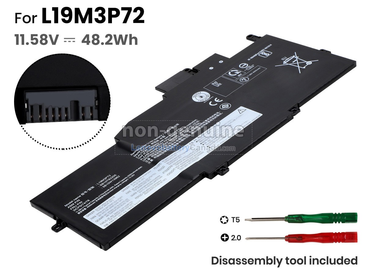 Replacement battery for Lenovo ThinkPad X1 NANO GEN 1-20UN