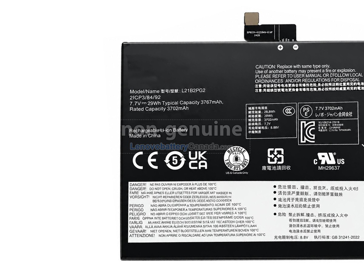 Replacement battery for Lenovo CHROME DUET EDU-83BT0000JP