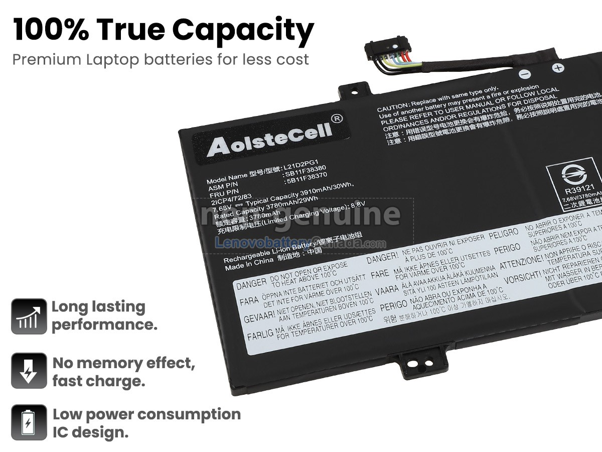 Replacement battery for Lenovo 10W-82ST000RAU