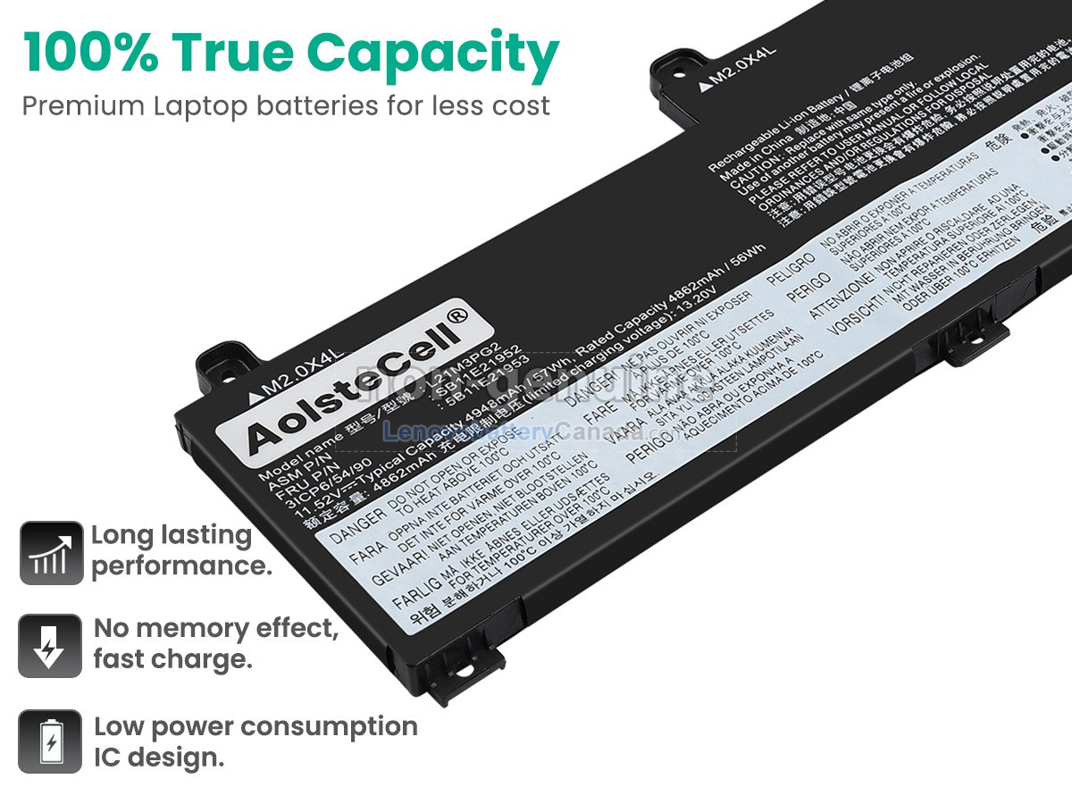 Replacement battery for Lenovo ThinkPad C14 GEN 1 Chromebook-21C90002FR