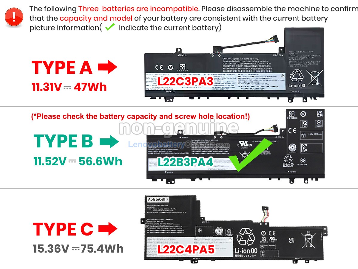 Replacement battery for Lenovo IdeaPad SLIM 5 16ABR8-82XG0043AU