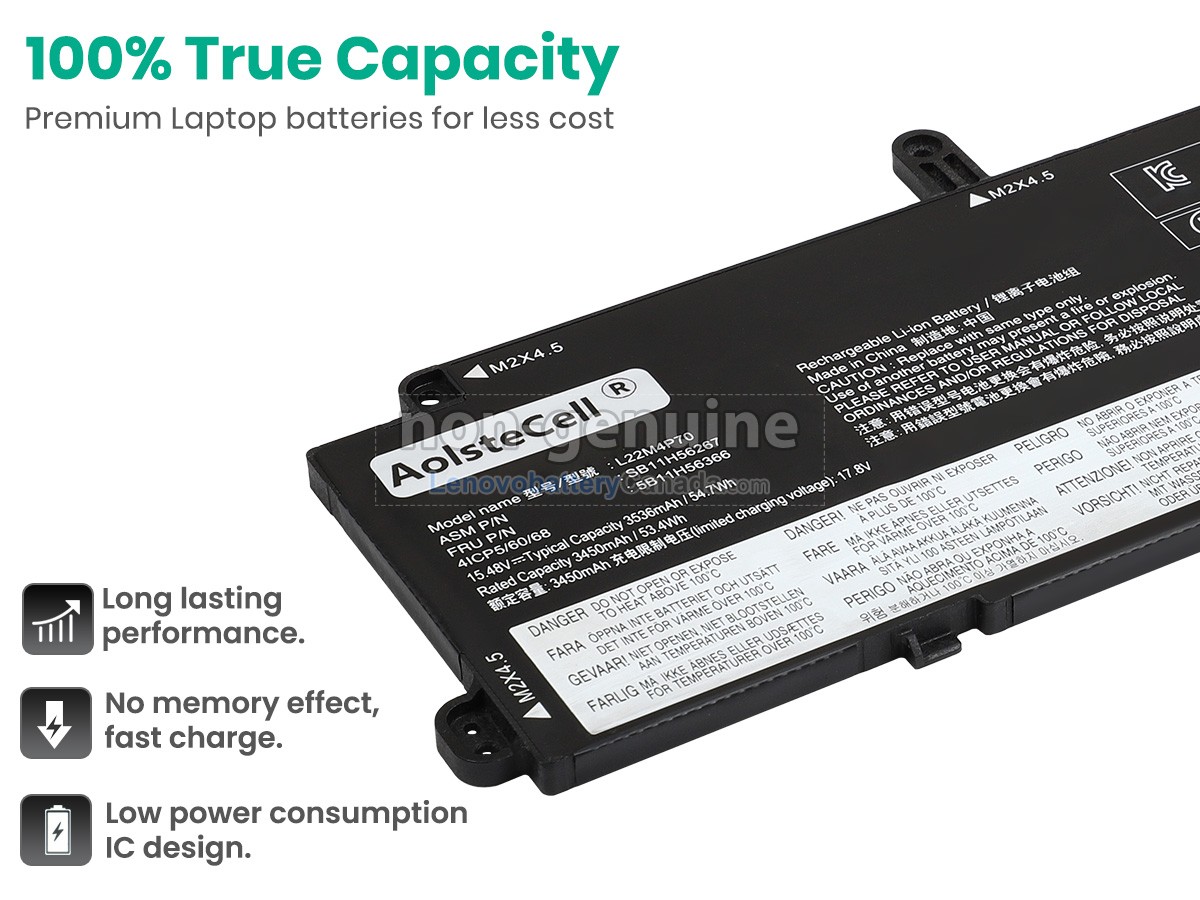 Replacement battery for Lenovo SB11H56270