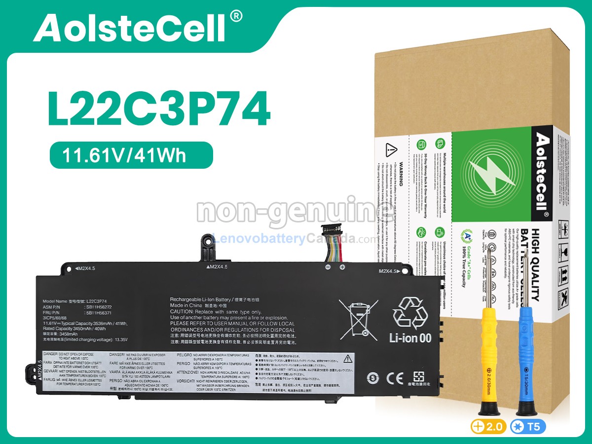 Replacement battery for Lenovo 5B11H56372