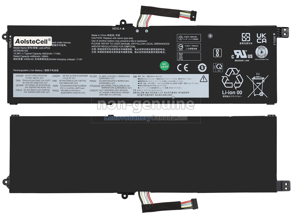 Replacement battery for Lenovo L22M4PG3