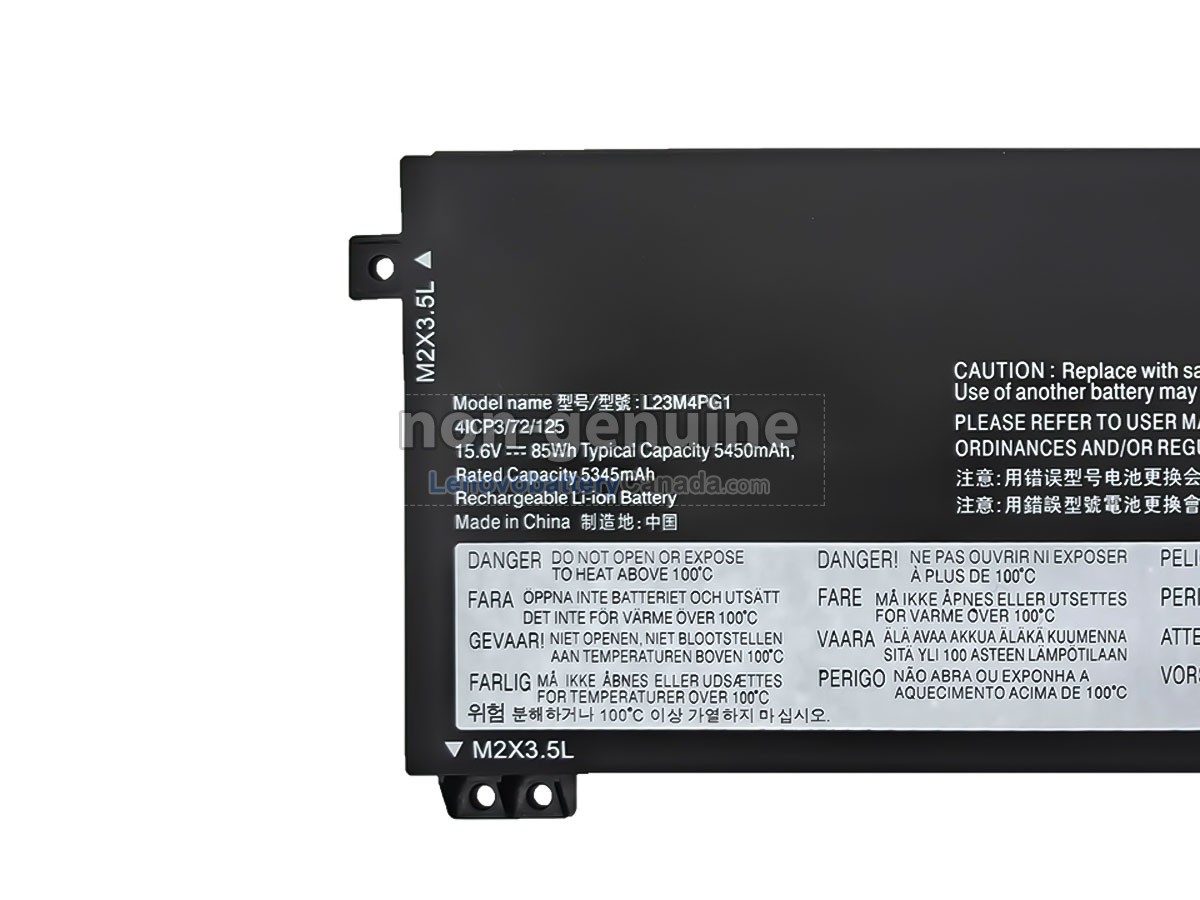 Replacement battery for Lenovo L23M4PG1