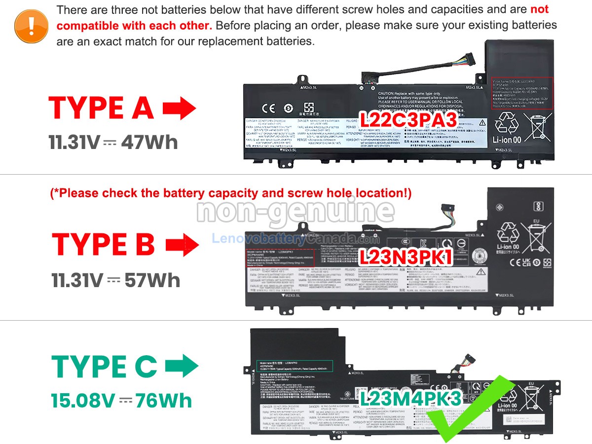 Replacement battery for Lenovo IdeaPad SLIM 5 16IMH9-83DC002BAX