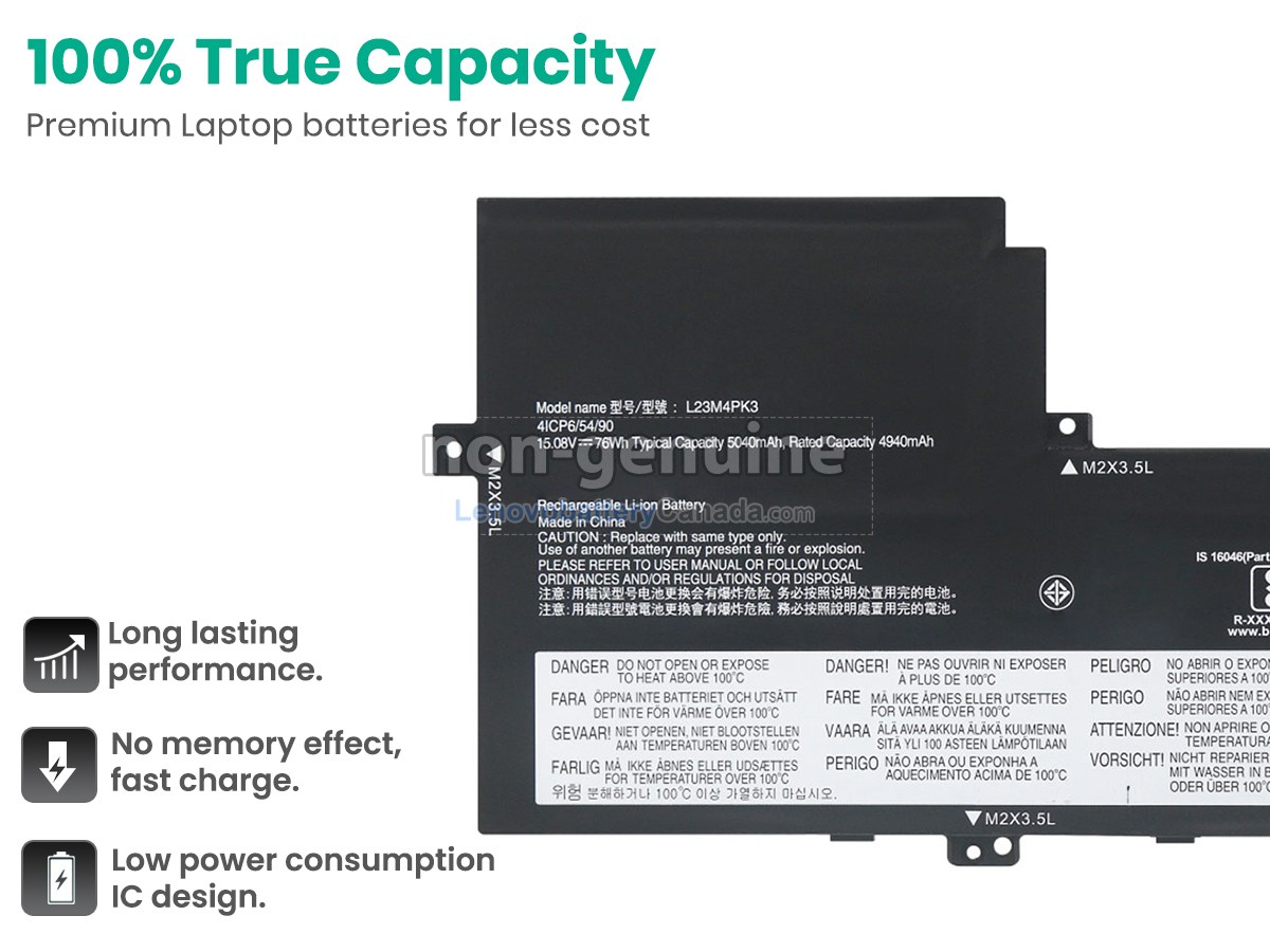 Replacement battery for Lenovo IdeaPad SLIM 5 16IMH9-83DC002BAX