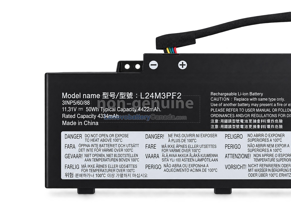 Replacement battery for Lenovo L24M3PF2