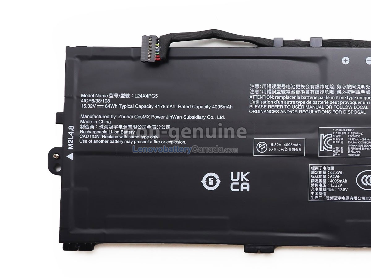 Replacement battery for Lenovo 5B11Q73065