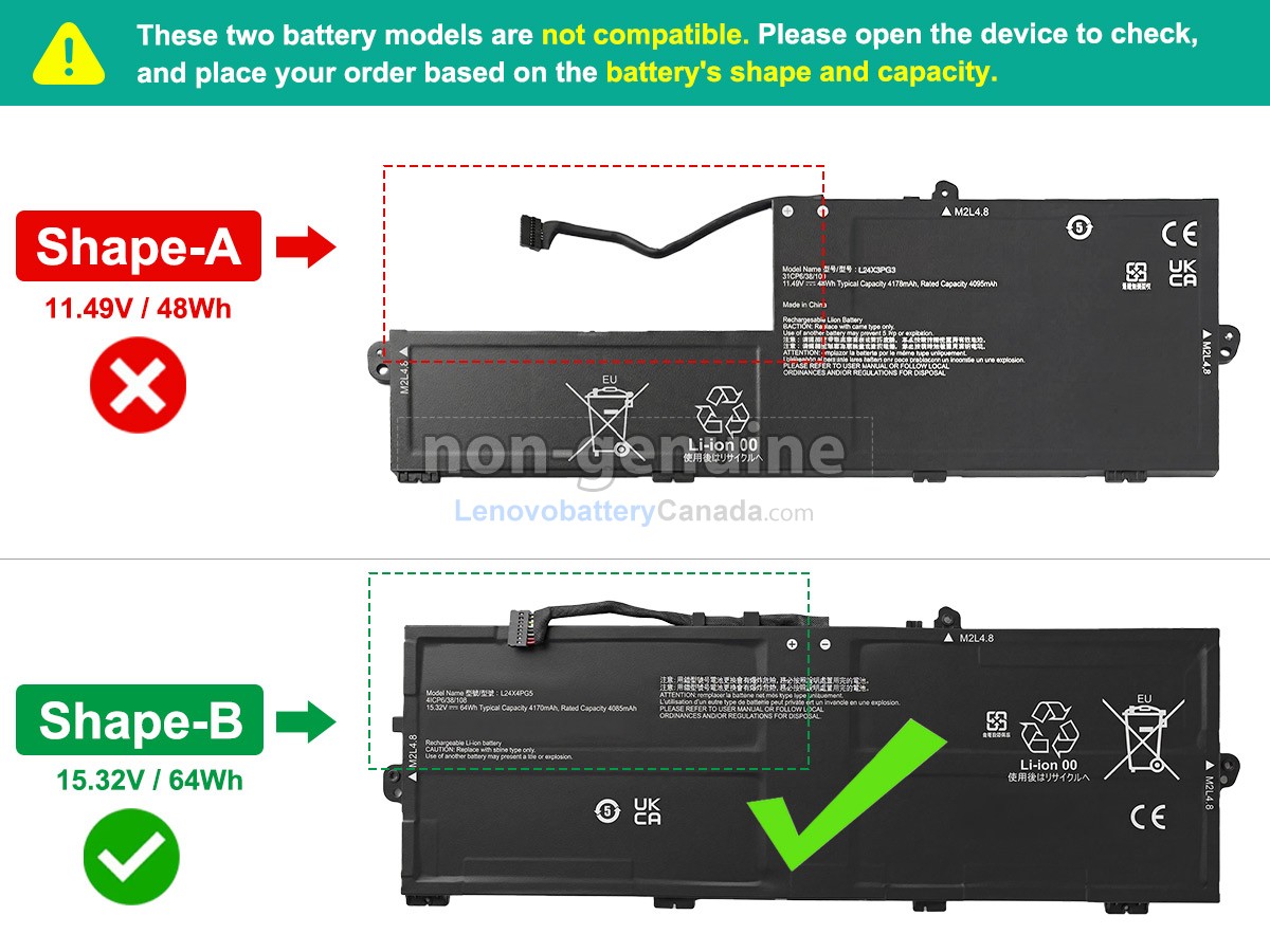 Replacement battery for Lenovo ThinkPad E16 GEN 3-22AY005ATA