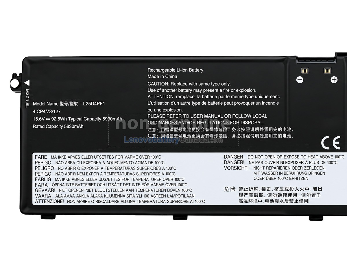 Replacement battery for Lenovo 5B11T85513