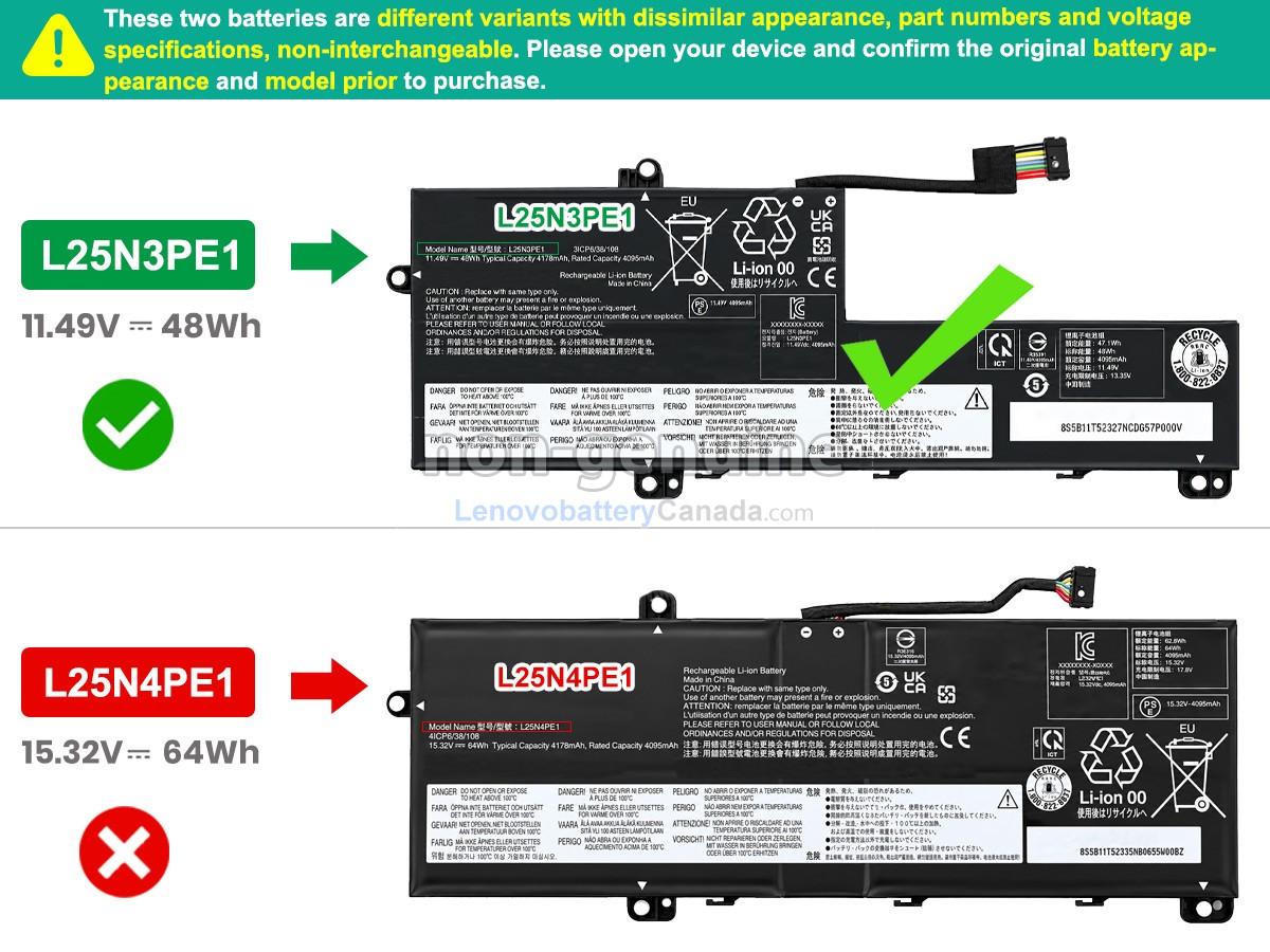 Replacement battery for Lenovo THINKBOOK 14 G9 IRL-21UY