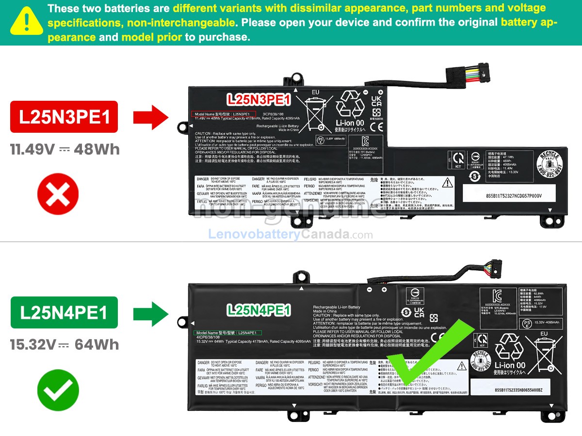 Replacement battery for Lenovo THINKBOOK 14 G9 IRL-21UY