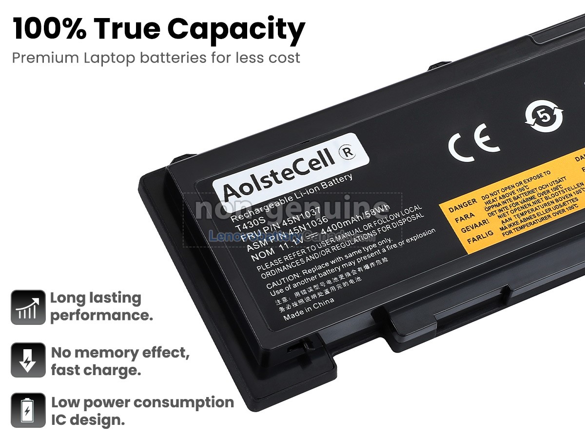 Replacement battery for Lenovo 0A36309
