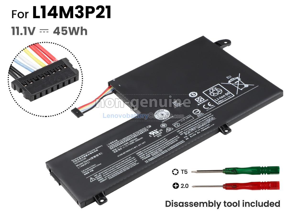 Replacement battery for Lenovo L14L3P21