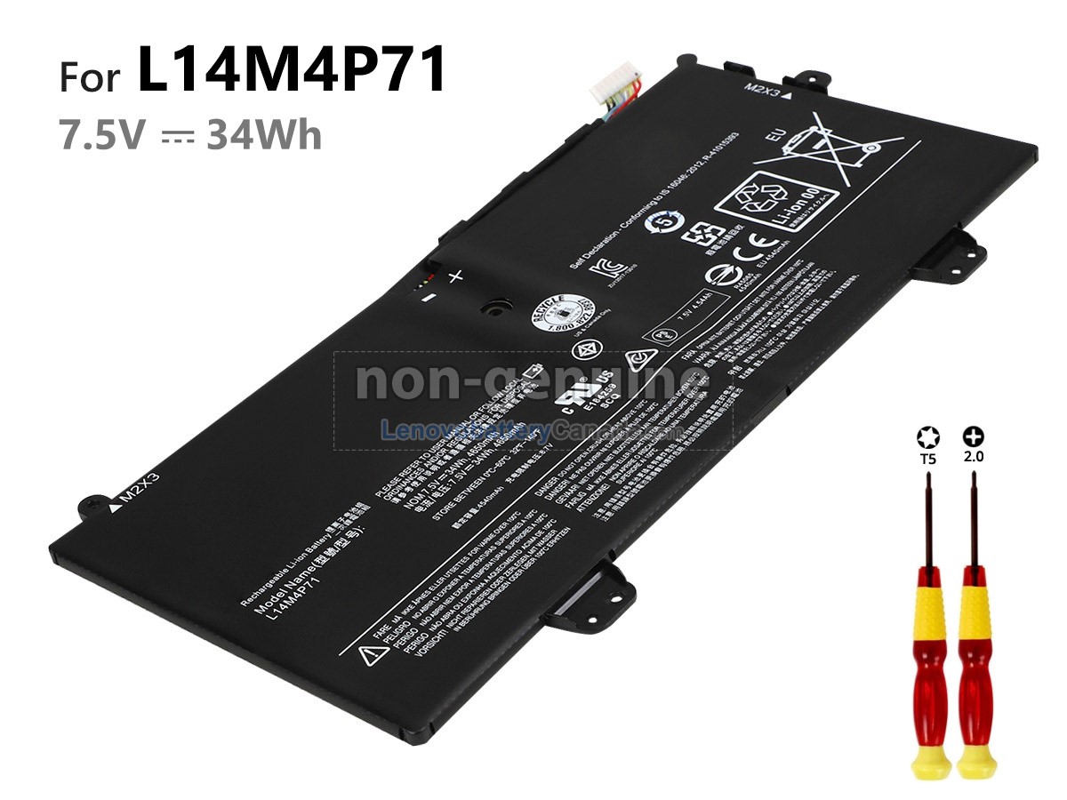 Replacement battery for Lenovo L14L4P71(2ICP4/50/101-2)