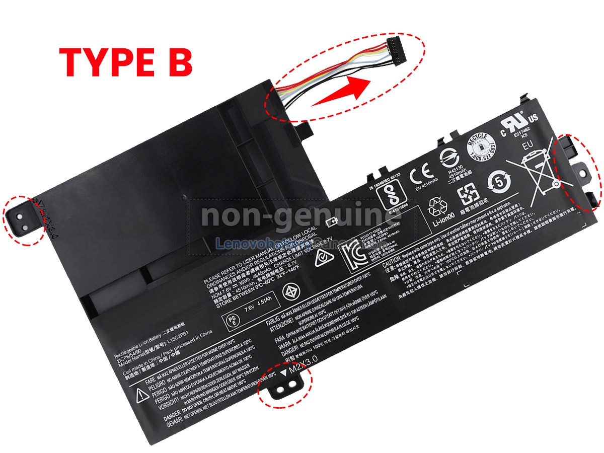 Replacement battery for Lenovo YOGA 510-14ISK