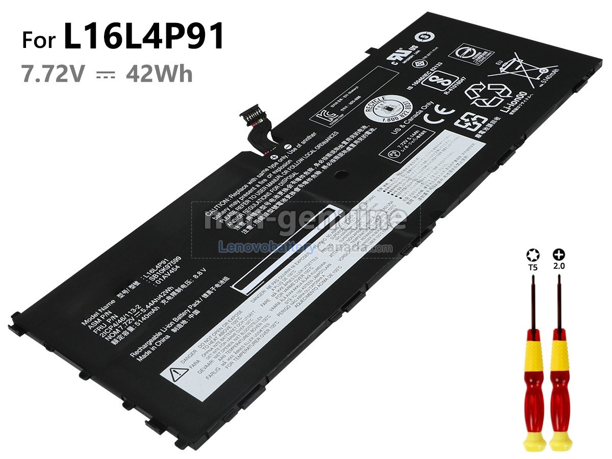 Replacement battery for Lenovo ThinkPad X1 Tablet 2018