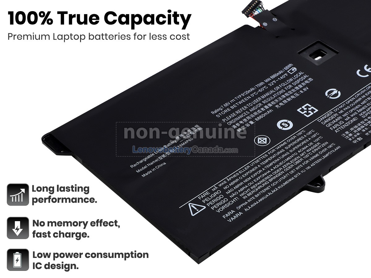 Replacement battery for Lenovo YOGA 920-13IKB-80Y7008CPB