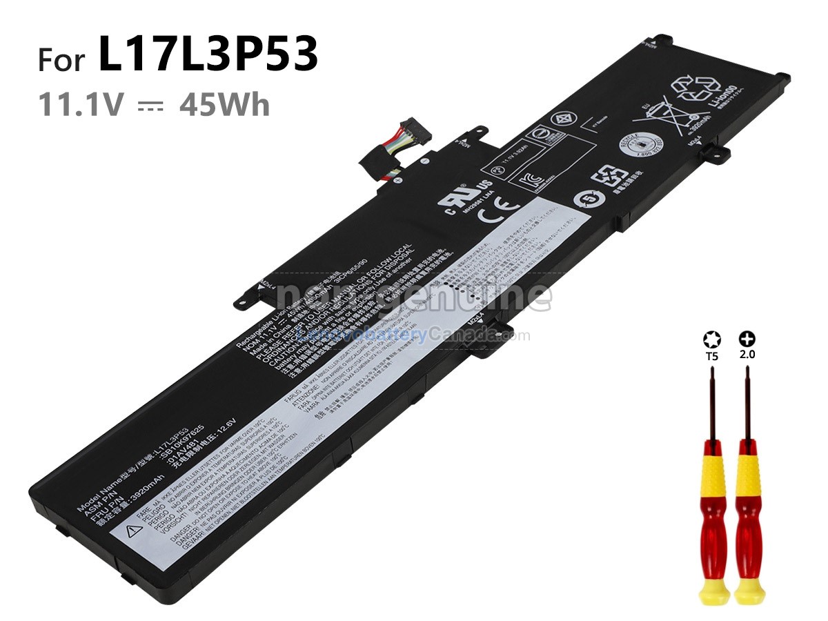 Replacement battery for Lenovo ThinkPad L390-20NS
