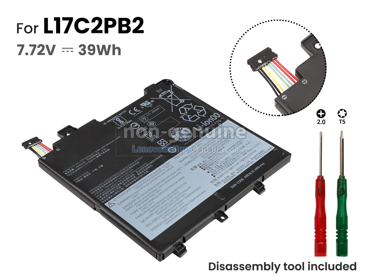 Replacement battery for Lenovo V130-14IKB