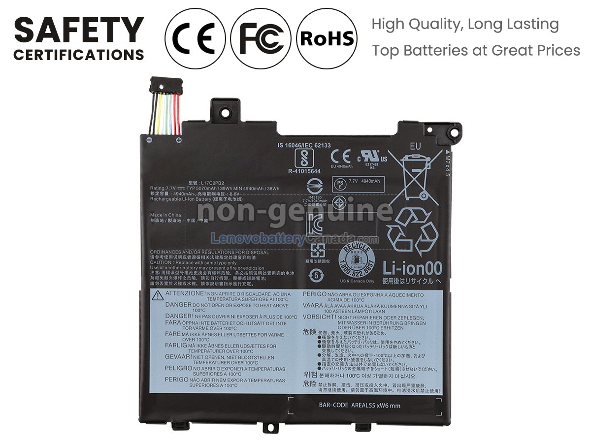 Replacement battery for Lenovo L17C2PB1